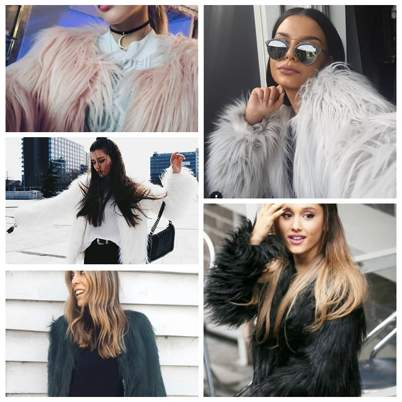 Элегантное меховое пальто, женское пушистое теплое пальто с длинным рукавом, женская верхняя одежда, осенне-зимнее пальто, куртка, меховое пальто