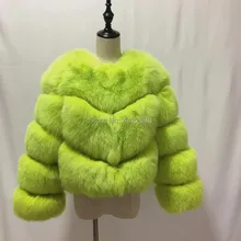 Реальный Лисий натуральный пальто с мехом Для женщин зима теплая натуральная Меховая куртка Женская мода пальто/Для женщин Настоящее пальто с мехом