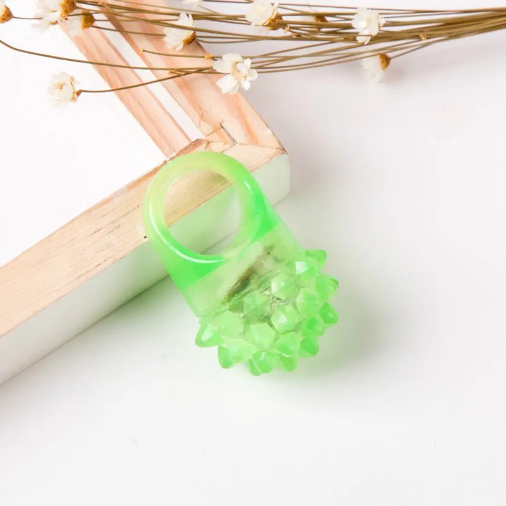 Стиль светодиодный мигающий перстень мягкий силиконовый клубничный кольцо игрушки Рождественский Декор лучший подарок для детей друзей