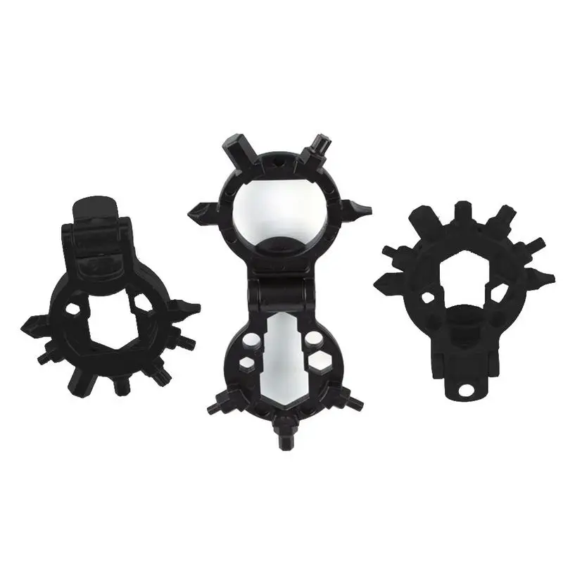 

15 Functions Outdoor Multi-Function Bicycle Black Repair Tool Combination Portable Products Card Key Spanner Key Chain Tools