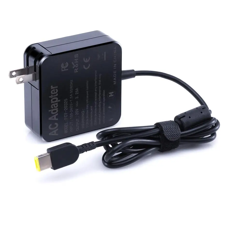 Laptop Charger Adapter-Fothwin 20V 3.25A 65W Interface USB Pin Laptop AC Power Adapter Notebook Charger For Lenovo