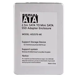 Мини-sata SSD жесткий диск поворот 2,5 sata HDD коробка алюминиевый сплав