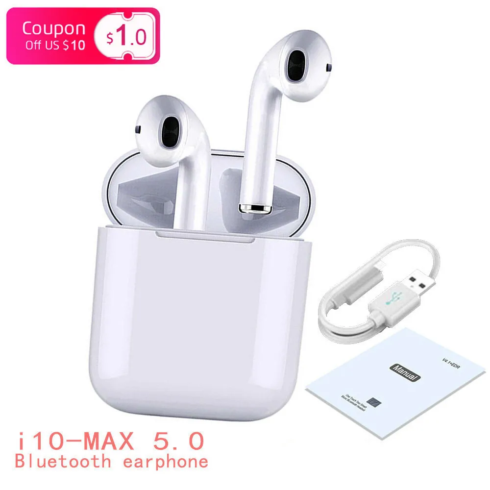 

New I10 Max I10max Tws In Ear Wireless Bluetooth Earphones 3D Suround With Charging Box Headset Double EarBuds For All Smart