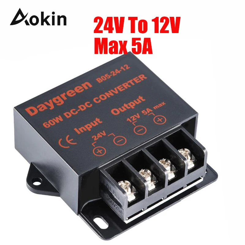 

24V to 12V 5A DC DC Converter Regulator Car Step Down Reducer Daygreen CE Certificated 24V to 12V 10AMP