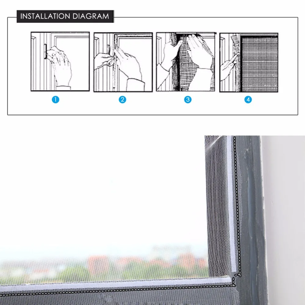 Persianas ventana Anti mosquitos malla insectos pantalla Bug Moth cortina Protector persianas cocina cortina Persianas ventana Anti mosquitos malla insectos pantalla Bug Moth cortina Protector persianas cocina cortina