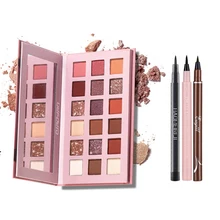 Кейсы для косметики 18 пустыни Цвета Тени для век+ кейсы для косметики, черный цвет, подводка для глаз, жидкая подводка для глаз карандаш длительный