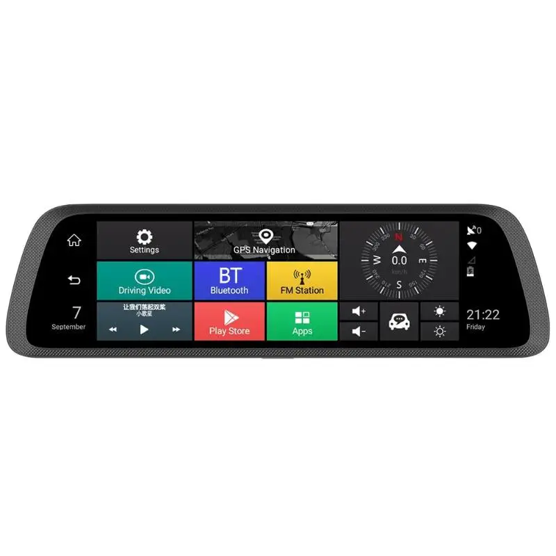 

789 3G/4G Android 5.1 Car DVR Camera 10 inch Mirror ADAS WiFi GPS Dash Cam Dual Lens Bluetooth Super Night Vision Loop Recording