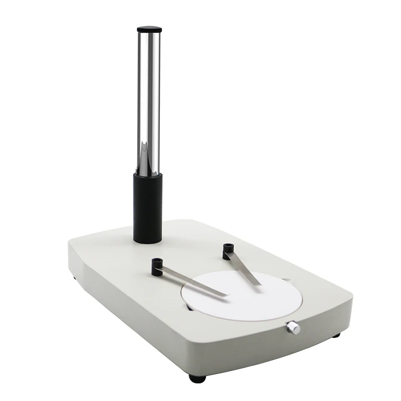 Metal Microscope Stand with 20mm Column Upright Post Pole Pillar White-black Working Stage with Clips for Stereo Microscope