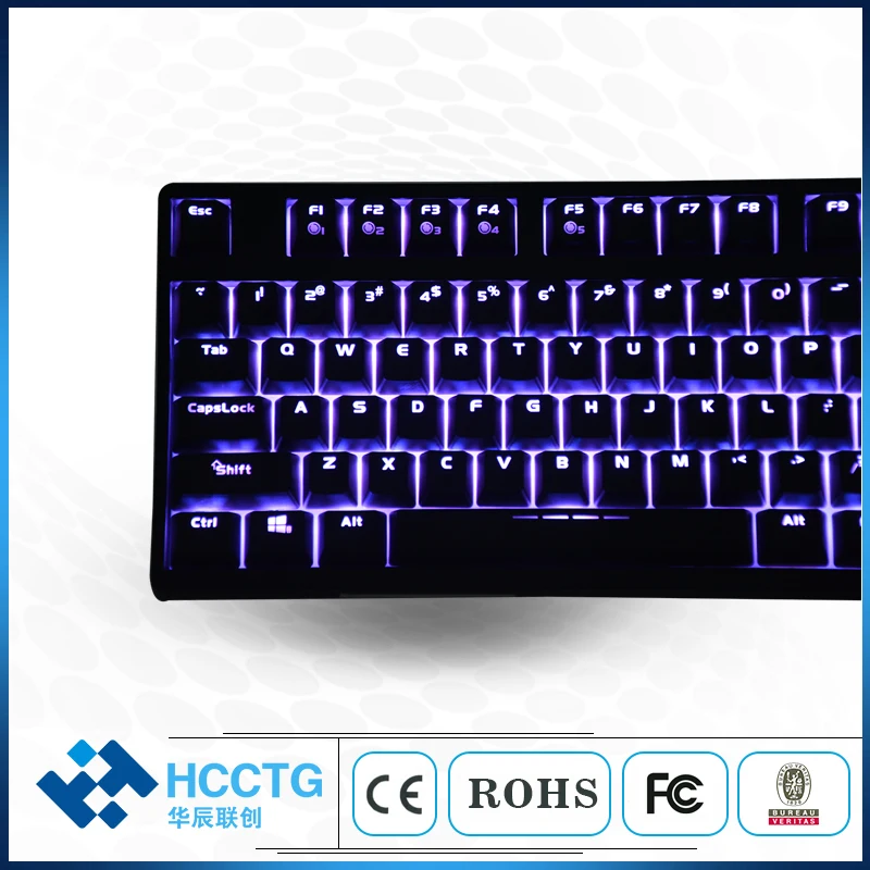 

Professional 87 keys game keyboard HGK87-O-C-US PBT keycaps with RGB Backlight cherry MX Brown
