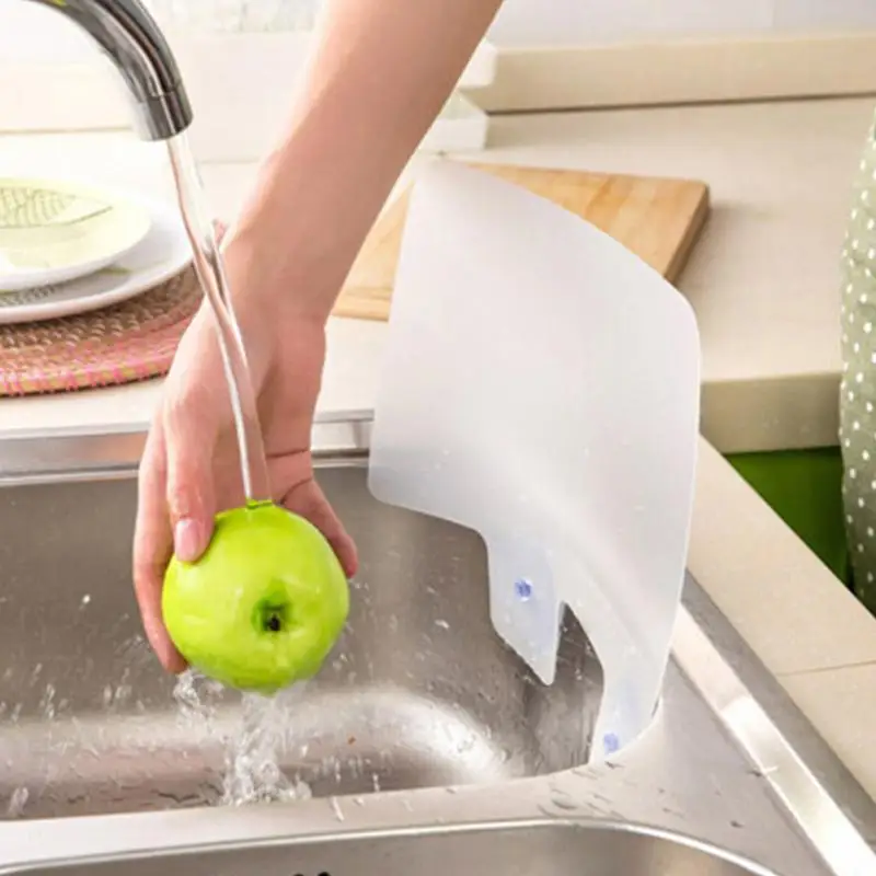 

Water Splash Guard Baffle Board Sucker Wash Basin Sink Splatter Screen Kitchen Gadgets Impermeable Water Baffle Plate #D20