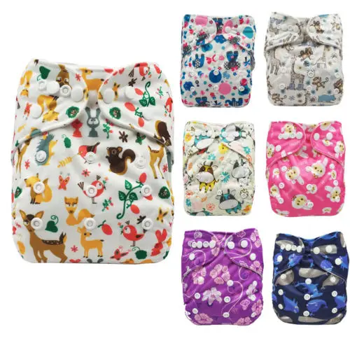 

Hot Newborn Infant Toddler Baby Cartoon High Quality Adjustable Washable Reusable Cloth Diaper Pocket Nappy Cover Wrap