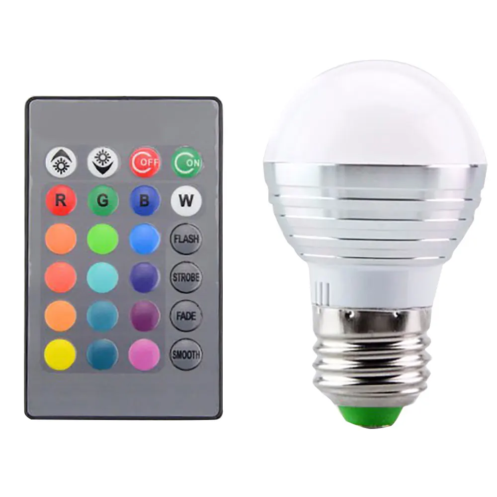 Светодиодная RGB лампа GU10 E27 E14 светильник 16 цветов 110 В 220 В|Сверкающие товары для