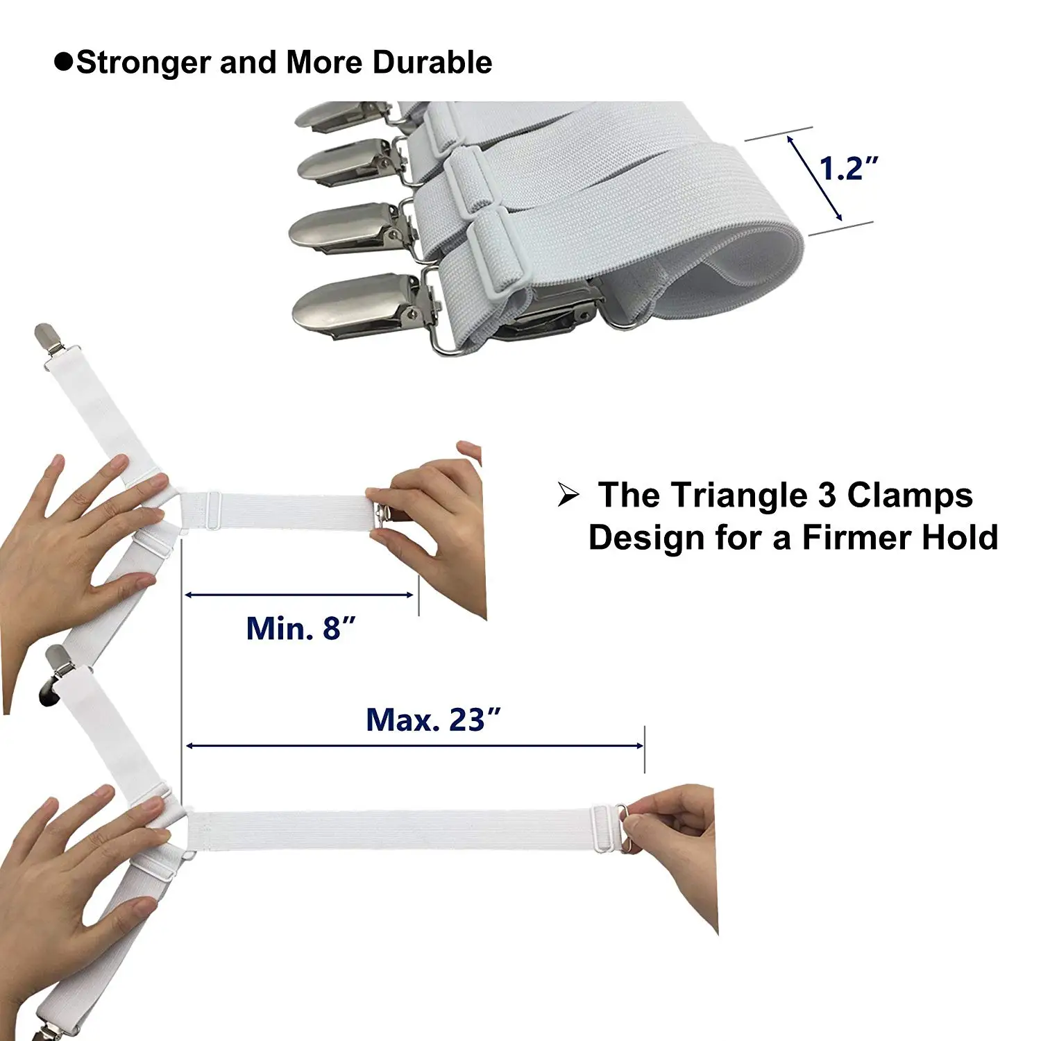  Bed Sheet Holder StrapsAdjustable Bed Sheet Fastener and 3 Way Mattress Cover Holder Fasteners The 