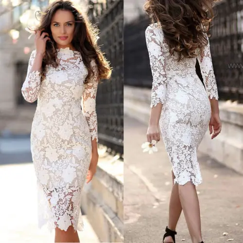 long sleeve bodycon wedding dress