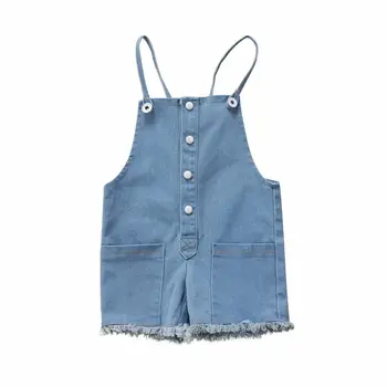 

Newborn Kid Baby Girl Denim Top Romper Jumpsuit Sleeveless Short Pants Outfit