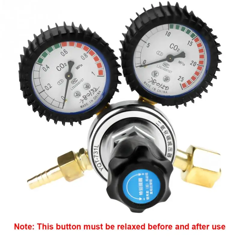 

G5/8 CO2 Gas Bottle Regulator Carbon Dioxide Welding Pressure Reducer 0-1MPa 0- 25MPa Tool