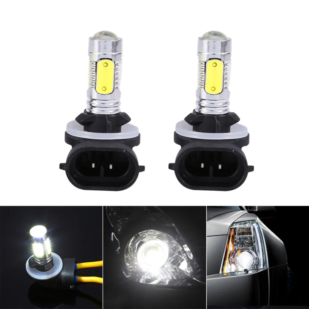 2 шт. автомобильный Грузовик 5 COB LED 7 W 6500K HID белые Противотуманные фары DRL лампы H27W/2
