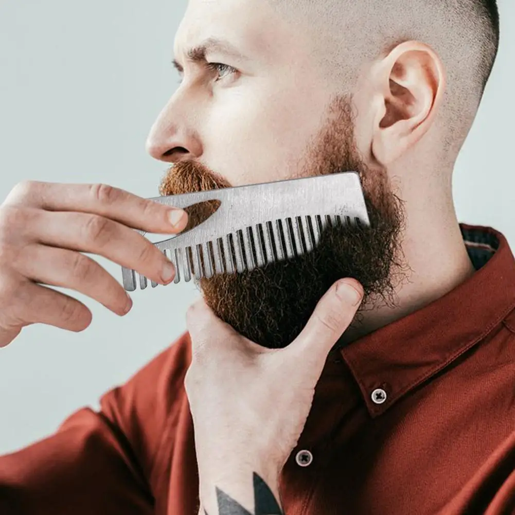 

New Men's Beard Styling Trimming Tools Stainless Steel Beard Shaper Comb High Quality Multi-functional Light Weight Portable