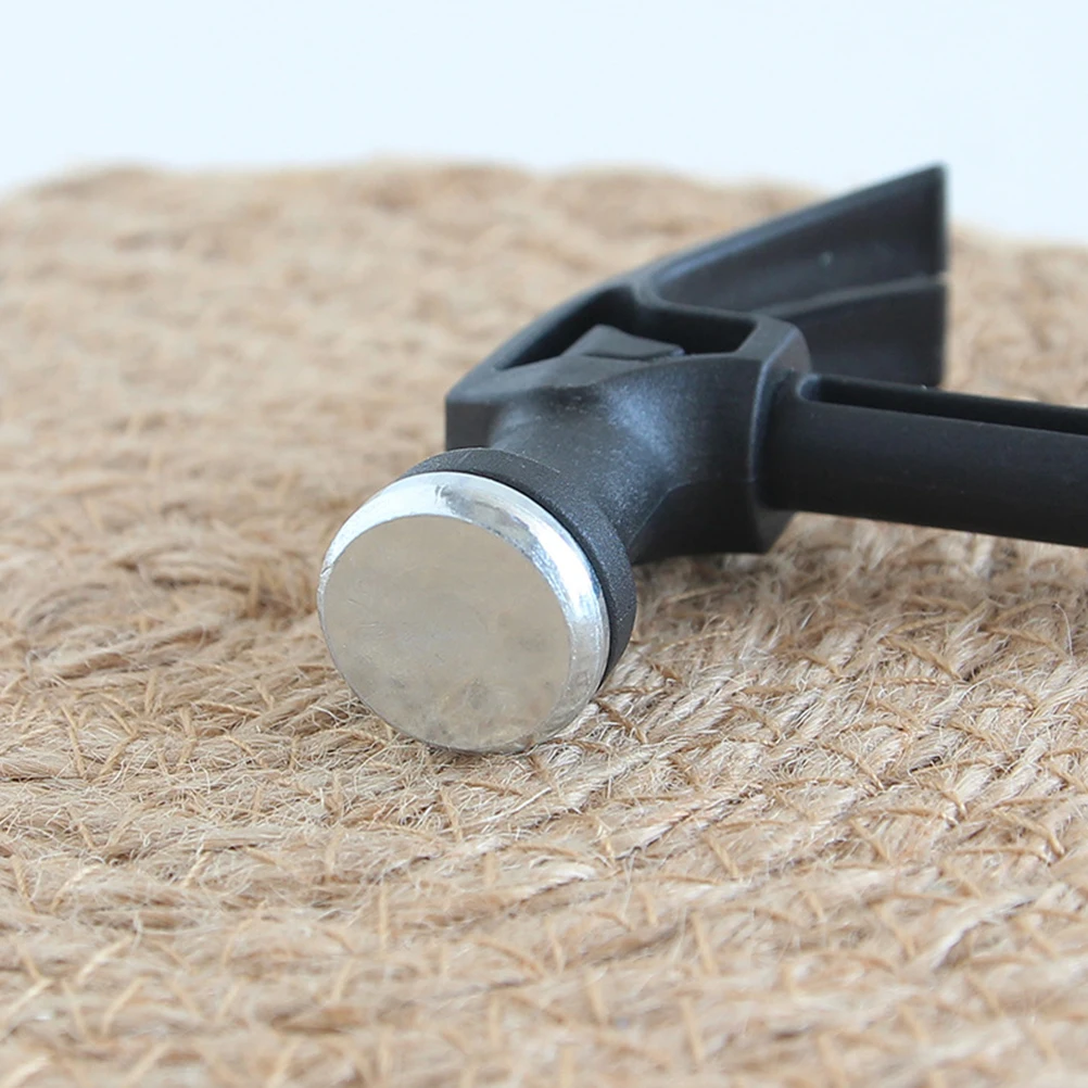 Plastic Handle Mini Claw Hammer Household Hammers Claw Woodworking Nail Puncher Metal Claw Hammer Emergency Rescue Tool (Black)