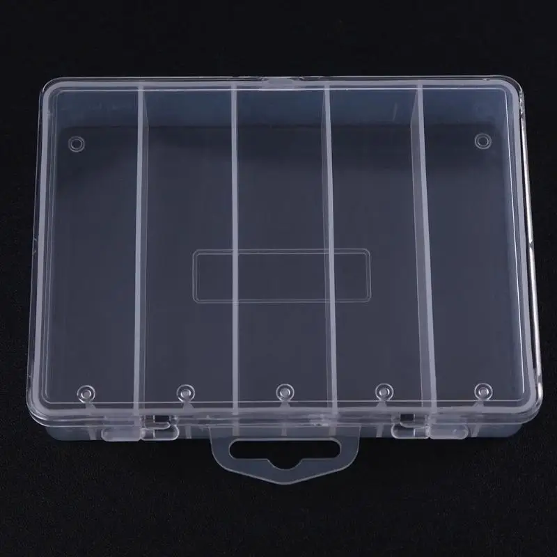5 Grids Fishing Tackle Boxes Storage Case Holder Fish Lure Bait Hooks Case
