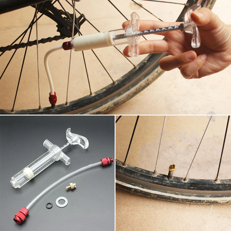1* герметик инжектор бескамерные шины герметик инжектор MTB велосипед Велоспорт шины инструмент для наполнения