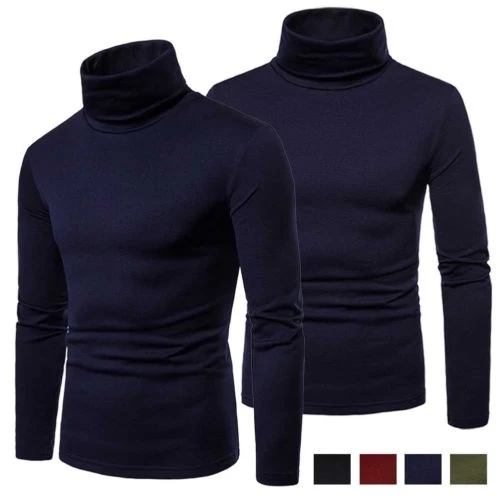 Mens Thermal Cotton Turtle Neck Skivvy 