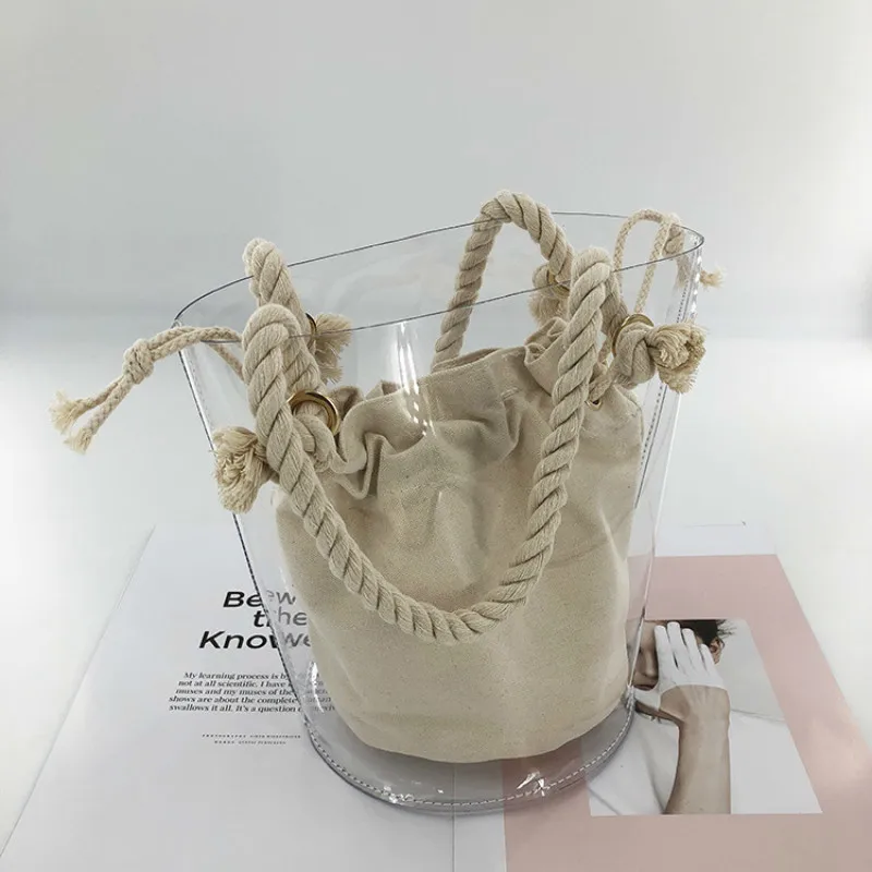 

New 2019 Small Women Shoulder Bag PVC Femal Handbags Luxury Designer Jelly Transparent Bags Women Laides Beach Bag Mini