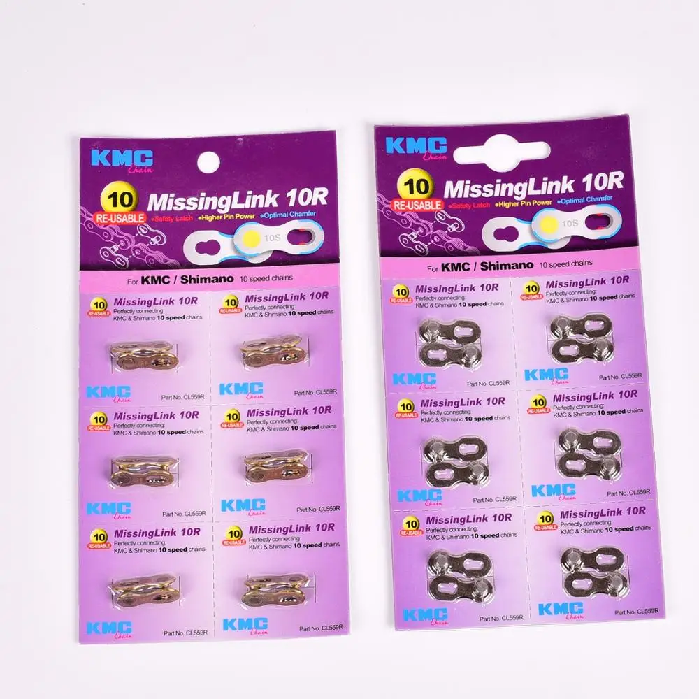 Top KMC Chain magic buckle 11 speed silver gold KMC Missing Link Bicycle Chain Link 6/7/8s 9s 10s 11s 12S bicycle quick magic button 5