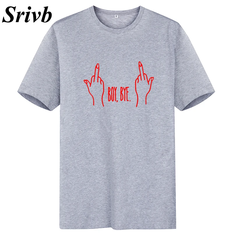 Женские футболки с надписью Srivb Boy Bye Camiseta Mujer летние черно белые модные женские