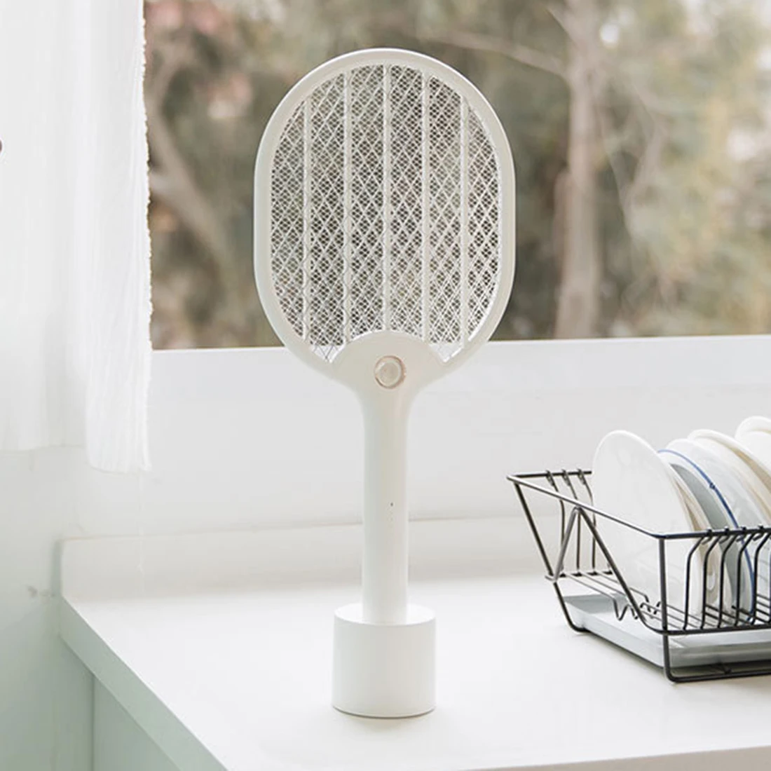 

2019 Summer Electric Shock Multifunction Rechargeable Bug Zapper USB Electric Mosquito Swatter LED Pest Killer Racket