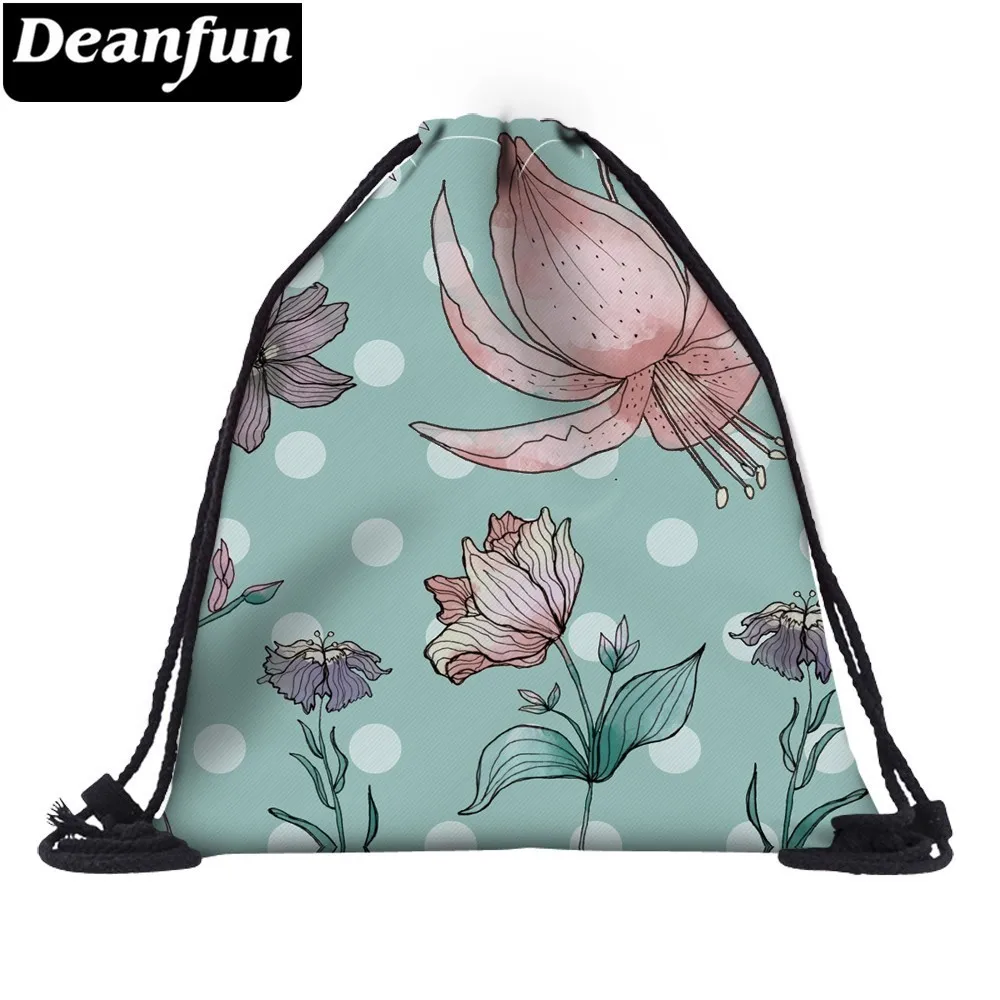 Deanfun 3D печать цветочные Mochila Feminina прочные дорожные цветы сумка на шнурке 60160