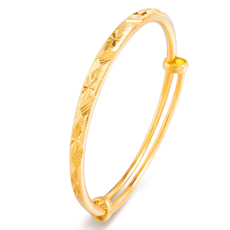 

Multi-type Dubai Plated Gold Bangles Push-pull Adjustable Bangles & Bracelets Wedding Gift For Bride Women Luxury Bijoux
