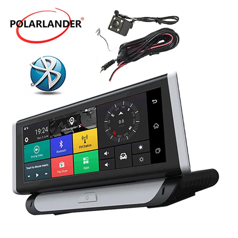 ADAS GPS навигация 1080P DVR Автомобильная камера 4G Bluetooth с двойным объективом 8 дюймов