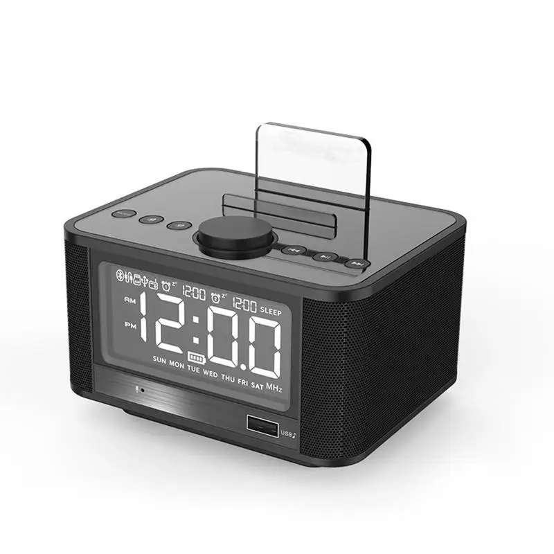 

X7 Alarm Clock Bluetooth Speaker USB FM Radio Audio Charging Interface Music Clock Mobile Phone Charging Sound Subwoofer
