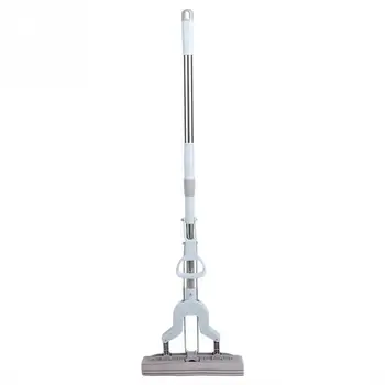 

Absorbent Sponge Mop Stainless Steel Telescopic Handle Home Floor Cleaning Tool Handle Sweeper Cleaner Hand Push Sweeper Mop