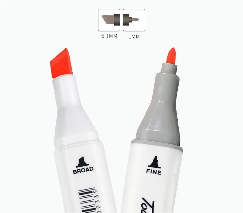 

30/40/60/80 Colors Multicolor Oily Marker Pen Double-headed Nib Student painting Art school Horticultural Landscape Design