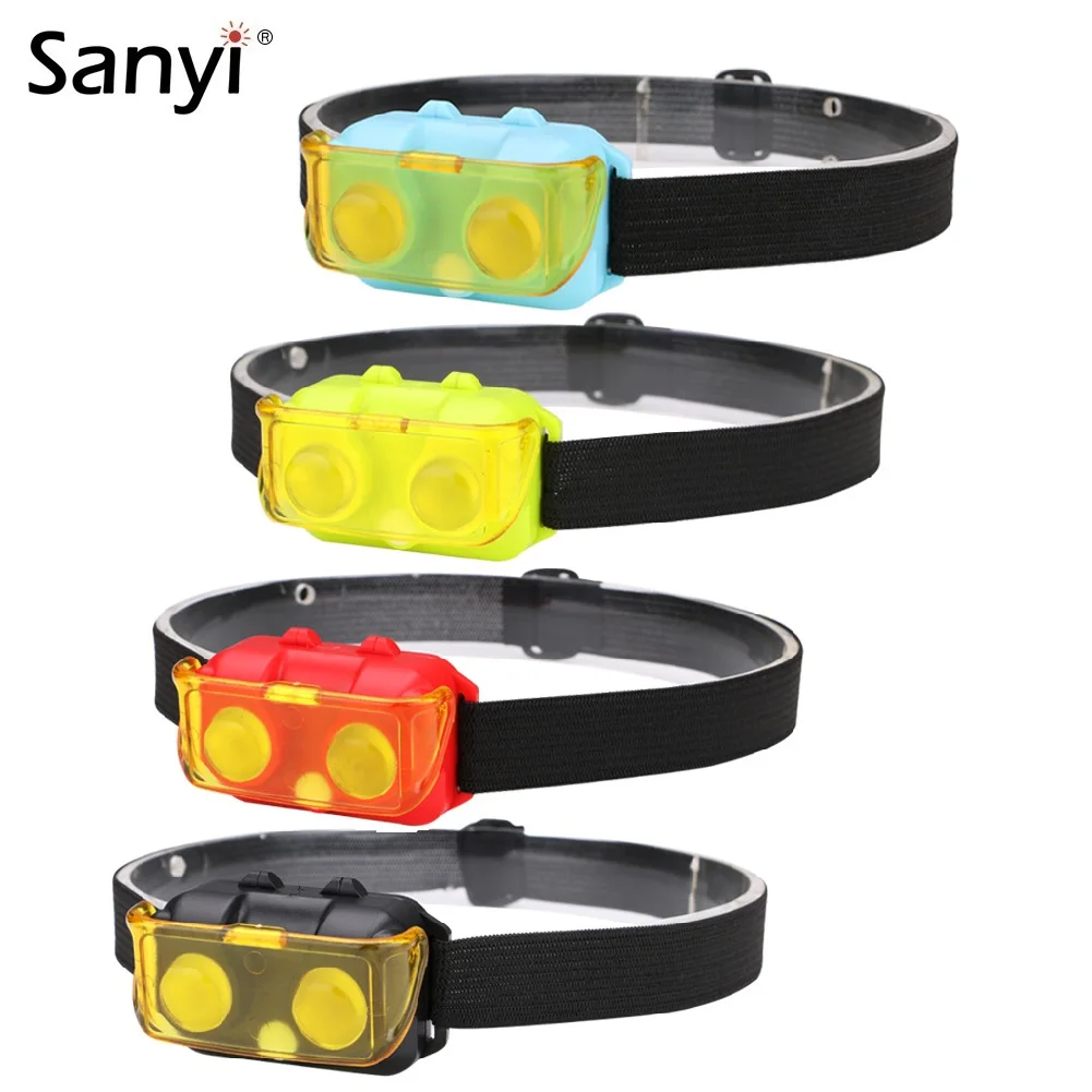 

Mini 2*COB LED Headlamp 3 Mode Waterproof Headlight Head Flashlight Torch Lantern With Protction Cover For Outdoor Night Fishing