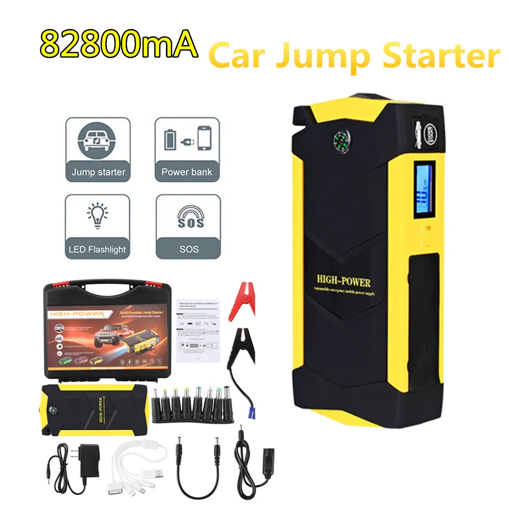 82800mAh 4USB 12V Car Jump Starter Multifunction Emergency Charger Battery Power Bank Pack Booster Waterproof Auto Jump Starter 82800mAh 4USB 12V Car Jump Starter Multifunction Emergency Charger Battery Power Bank Pack Booster Waterproof Auto Jump Starter