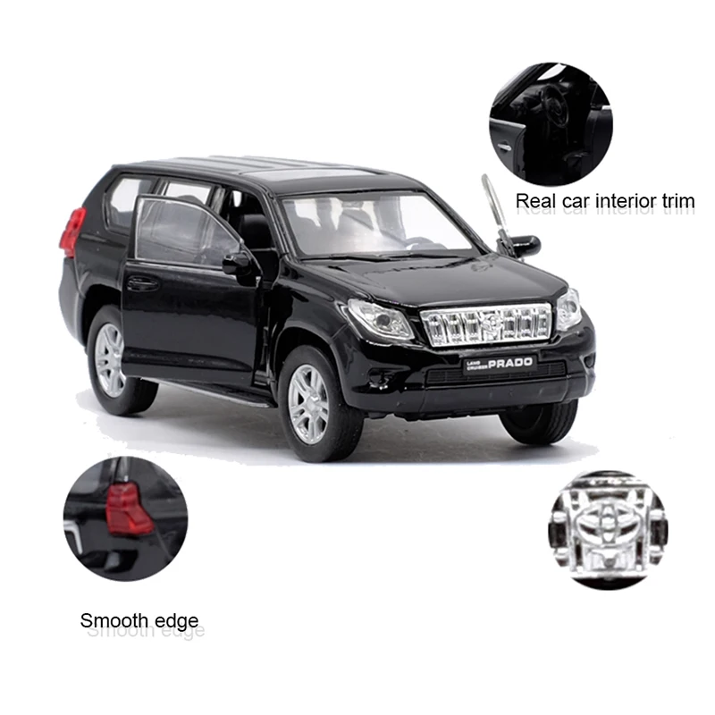 WELLY 1:36 Toyota Land Cruiser Prado SUV сплав литье под давлением модель автомобиля игрушка с