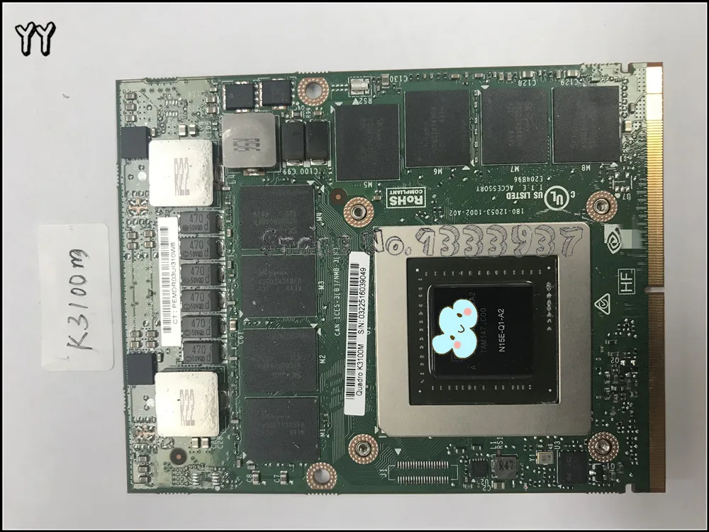 

K3100M K3100 4G N15E-Q1-A2 Video Card For DELL M6700 M6800 M6600 HP 8740W 8760W Display Graphic Card