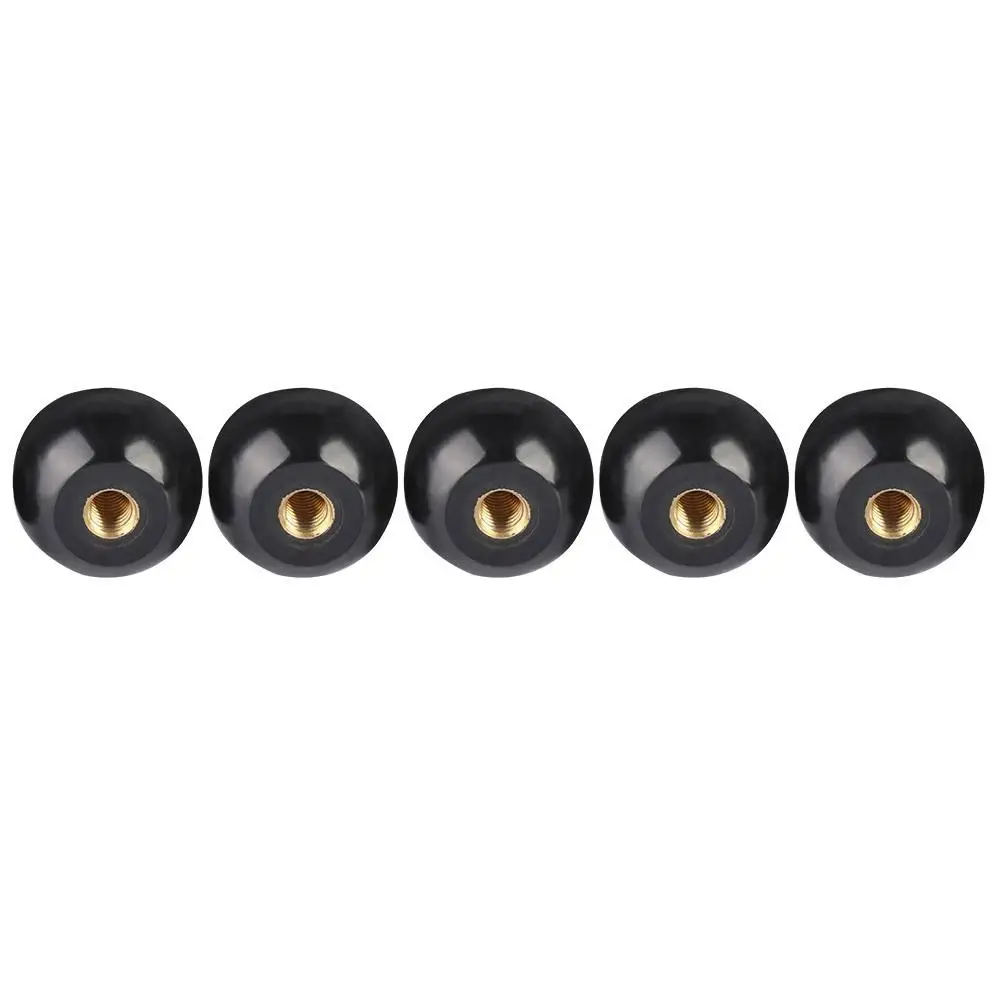 

5Pcs M12*40 Black Bakelite Ball Lever Knob Copper Insert Machine Tool Replacement