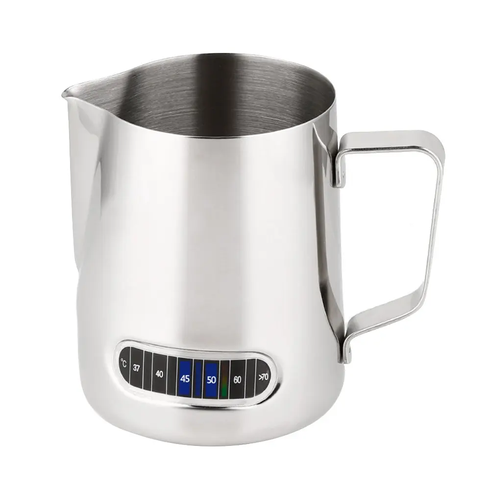 

Best Milk Frothing Pitcher With Thermometer Stainless Steel 600ml Coffee Frothing Jug Home Kitchen Milk Cup
