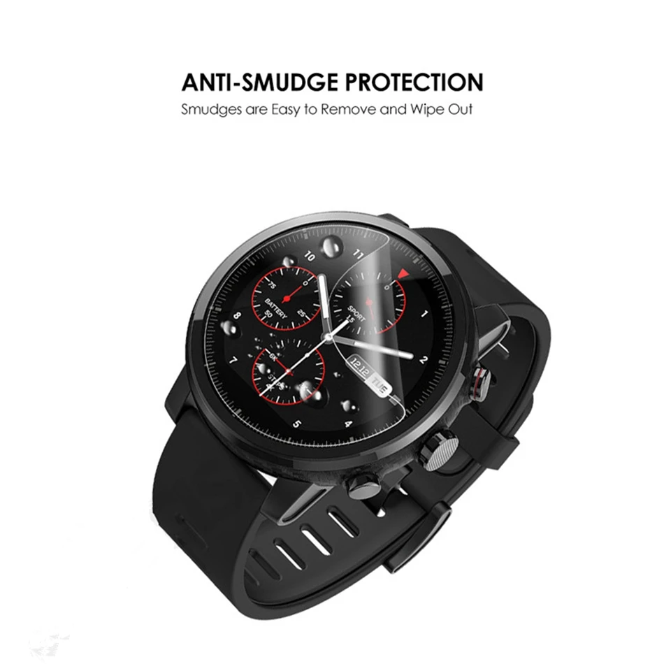 2 шт. прозрачная HD мягкая ТПУ Защитная пленка для экрана телефона для Xiaomi AMAZFIT Strato спортивные часы 2 высококачественные умные аксессуары