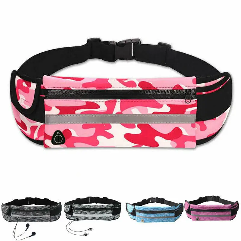 

Unisex Fashion New Design Waist Belt Bum Bag Jogging Running Travel Pouch Keys Mobile Money Sport Stylish Daily Bag Headset Hole
