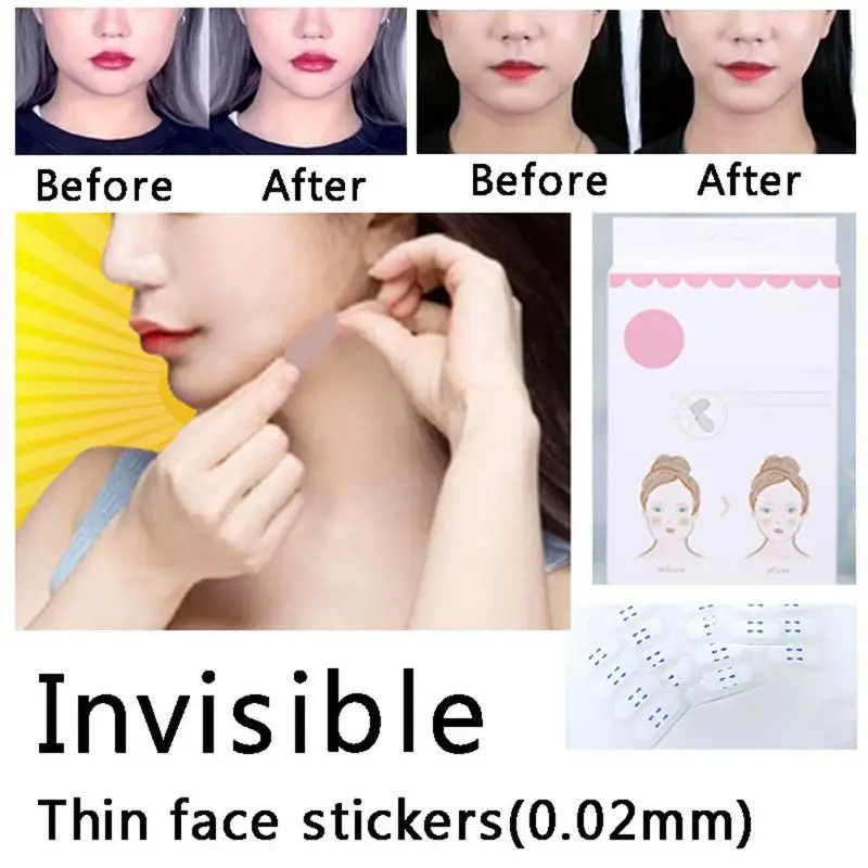 

40 Pcs/Set Invisible Thin Face Stickers Face Facial Line Wrinkle Sagging Skin V-Shape Face Lift Up Fast Chin Adhesive Tape 4