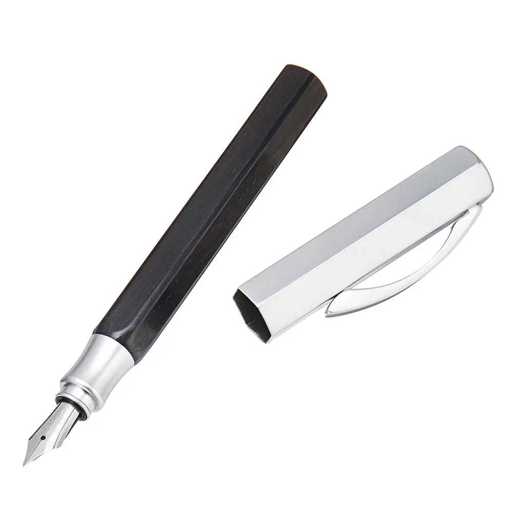

Hexagonal Fountain Pen 0.38mm Straight Nib 0.6mm Bend Nib with Gift Box for Office School Writing Supplies Simple Style Gift Pen