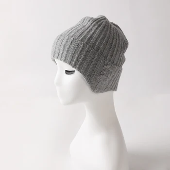 

BOHOBOCO 2018 Winter Solid Color Women Hat Soft Cashmere Knitted Beanies