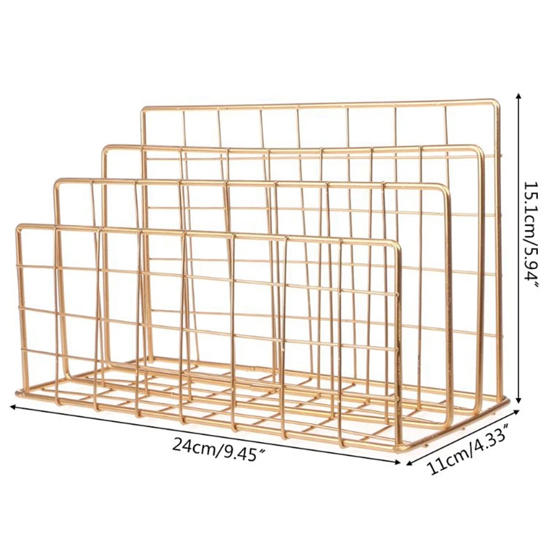 حار-الشمال نمط الحديد الفن شبكة تخزين الرف حامل كتب ثلاثة طبقة سطح المكتب مجلة الرف منظم منزلي الديكور