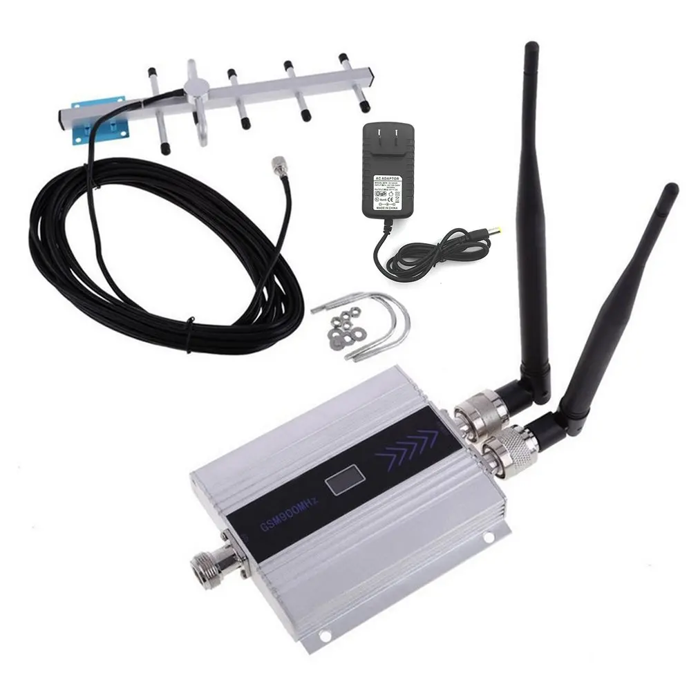 

LCD GSM 900Mhz Cell Phone Signal Repeater Booster Amplifier+Yagi Antenna UK Socket Phone Signal Repeater Booster Amplifier