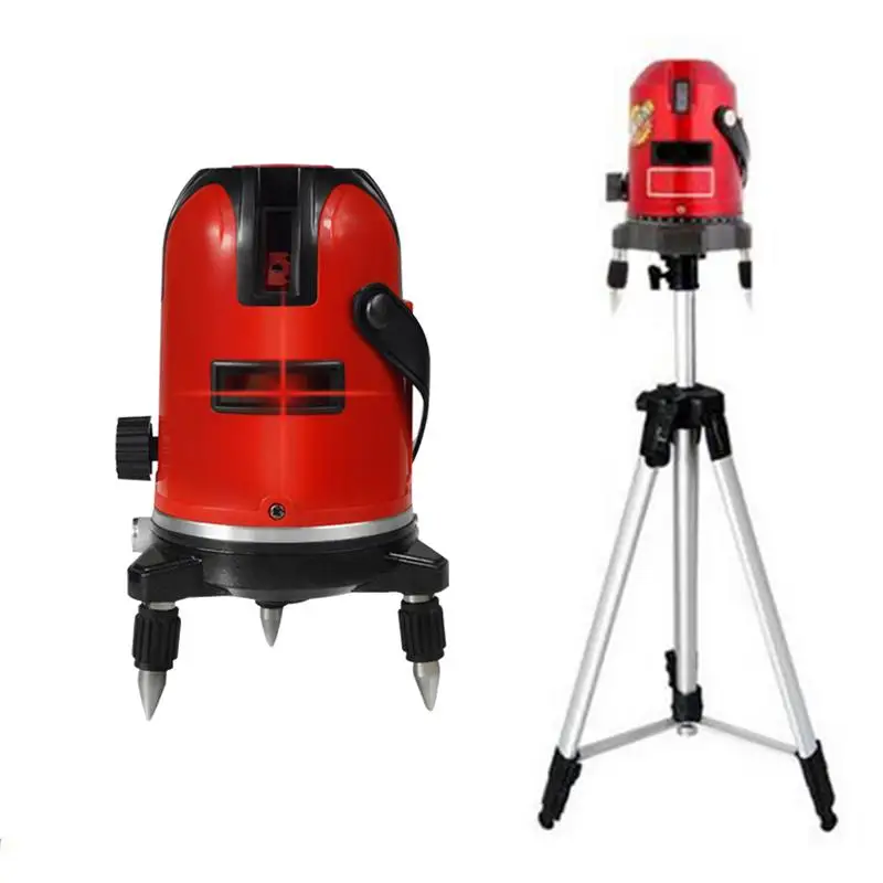 

360 Degree Professional Automatic Laser Lever 5 Lines Points Self-Leveling Rotary Horizontal Vertical Measuring Tools Red Line